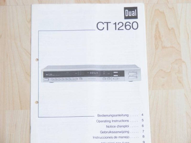 Bedienungsanleitung Dual CT 1260 Tuner Original